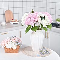 IC9005 Hydrangeas artificiels populaires, vente directe d'usine, DIY, colorés, pour Noël, toucher réel, 50 cm