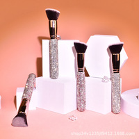 Pinceau de maquillage populaire Water Diamond Advanced Luxury pour fard à paupières, poudre, blush, eye-liner, poils synthétiques, manche en bois, style estompeur
