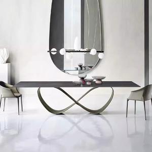 Tavolo da Pranzo di Lusso Dareko Design a 8, Base a Forma di Farfalla, Tavolo da Pranzo in Pietra Sinterizzata per 6, 8, 10 Persone - Product Image 3