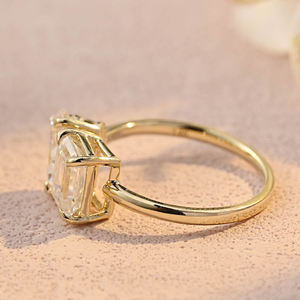 MaiYi Toi Et Moi Birnen- und Smaragdschliff Moissanit-Ring 14K Gelbgold Rosé<span class=keywords><strong>gold</strong></span> Diamantring für Damen - Product Image 2