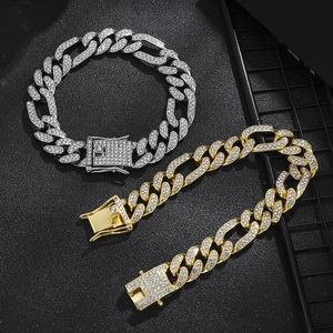 Accesorios de Moda, Collar de <span class=keywords><strong>Cadena</strong></span> Cubana para Hombre y Mujer, Chapado en Aleación, Estilo Hip Hop - Product Image 3