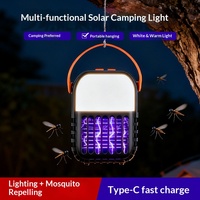 Piège à moustiques solaire portable à piles, lampe LED attractrice, capacité de la batterie 1500 mAh, indice de protection IP65, lumière du jour 5000K