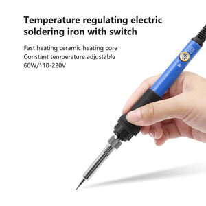 Azul con interruptor 60W control de temperatura soldador 83 Kit de combinación de quema de madera 110V 220V pluma de grabado eléctrico - Product Image 3
