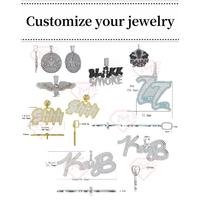 Chaîne de luxe pendentif hommes 20mm S925 lettre personnalisée pendentif VVS Moissanite infini croix chaîne cubaine avec pendentif