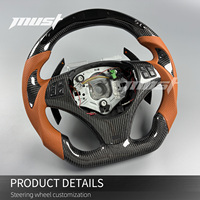 Volant sport en fibre de carbone LED personnalisé pour BMW Série 3 M3 E90 LCI E91 E92 E81 E82 E87 E88 330i 335i 135i 128i 2006-2013