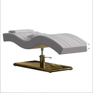 Lit de massage de luxe pour salon de beauté, en cuir noir, avec cadre en métal, vente chaude - Product Image 2