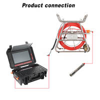 Caméra d'inspection endoscopique HD 1080P avec écran tactile 10,1 pouces, compteur de distance, câble de 20 m, localisateur 512 Hz, enregistrement vidéo et audio