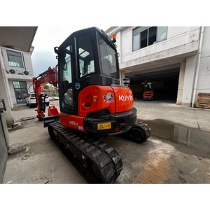 Mini-excavatrice Kubota U55-5 de 5,5 tonnes, excavatrice sur chenilles avec godet de 0,22 m³ de capacité, équipement de construction d'occasion - Product Image 5