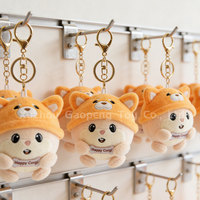 Porte-clés hamster en peluche mignon avec balle anti-stress, jouet en peluche à presser, pendentif animal en minky super doux personnalisé