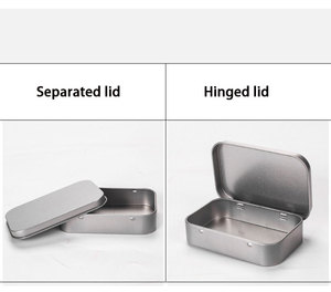 Hình Chữ Nhật Nhỏ Bản Lề Hộp Thiếc 95*60*22Mm Ổ Đĩa <span class=keywords><strong>USB</strong></span> Lưu Trữ Hộp Thiếc Có Thể Tái Chế Kim Loại Cấp Thực Phẩm Lon Thiếc Cho Thuốc Lá - Product Image 6