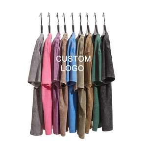 Custom Logo Vintage Acid Washed Color T-shirt Distressed Heavyweight Blank Oversized <b>Tshirt</b> Short Sleeve Breathable T Shirt Men - Product Image 1