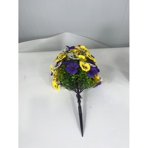 Bouquet de fleurs artificielles Yongteng 30cm-100cm en plastique pour décoration extérieure de jardin, pivoine violette à insérer dans le sol - Product Image 1