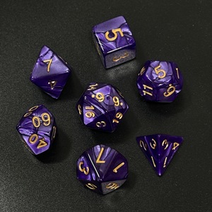 Factory Direct Acrylic Custom Trpg 7pcs Per Set <strong>Dice</strong> Polyhedral 20 Sided Faces Dnd D&amp;d Pearl Color Starry Color Plastic <strong>Dice</strong> - Product Image 6