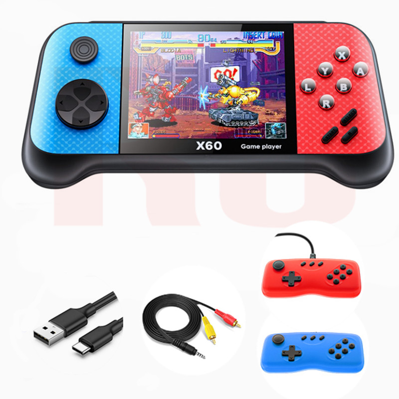 Классическая Мини ТВ игровая консоль X60 Ретро 4849 различных встроенных игр видео игровая консоль с двумя геймпадами
