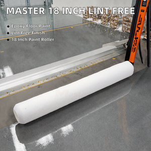 Manchon de rouleau à peinture époxy en polyester tissé blanc sans peluches, sans déchets, 45 cm (18 pouces), à poils de 3/8 et 1/2 pouce, pour bricolage et OEM - Product Image 2
