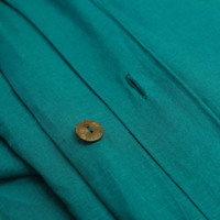 Ensemble de literie en lin français 100% écologique de couleur sarcelle, 4 pièces, luxueux et respirant, taille King, housse de couette, drap plat