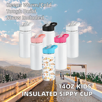 Gobelet à sublimation personnalisé de 14oz pour enfants avec couvercle coloré tasse isolée sous vide RTS US Warehouse impression de logo gratuite disponible