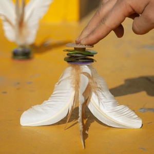 IRONDONKEY OEM Volant de badminton en plumes de canard pour enfants, <span class=keywords><strong>Jianzi</strong></span> chinois de sport - Product Image 3