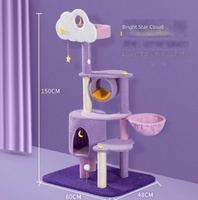 Arbre à chat ShengAnXin Toy-4 avec lit, griffoir, plateforme de saut spacieuse en sisal, essentiels pour la villa de chat