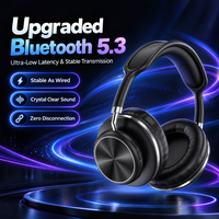 Headphone Nirkabel Custom Over Ear dengan Mikrofon Peredam Kebisingan Stereo Lipat dalam 4 Warna