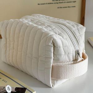 Personalized Handmade Quilted Cotton Crape <b>Makeup</b> <b>Case</b> Foldable Fashionable Portable Cosmetic Bag with Zipper - Product Image 3