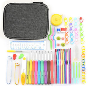 Новинка, мягкий чехол для вязания крючком с ручкой из полиэстера, пенал, безопасная булавка и игла, аксессуары для ручного вязания - Product Image 5