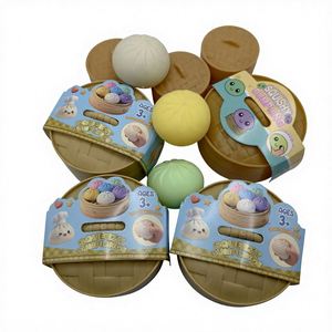 Hot Selling Bun Squeeze Toy <b>Squishy</b> Dumplings for Stress Relief Dumping Toys with Steamer - Product Image 2