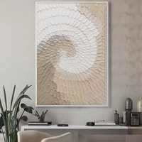Peinture à l'huile abstraite moderne de luxe peinte à la main, technique impasto épaisse au couteau, sur toile, spirale radieuse, taille personnalisable