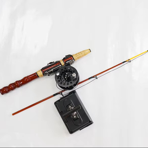 Canne à pêche à la crevette LQ-3505TF haute définition, étanche IP68, avec caméra et lumière, détecteur de poissons portable à poignée en bois - Product Image 1
