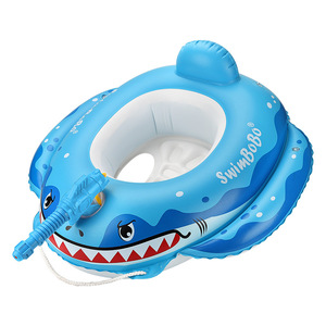 Flotador inflable con diseño de tiburón SwimBoBo para niños, para piscina, parque acuático, diseño de dibujos animados, ayuda de flotación de PVC - Product Image 5