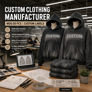 Custom French Terry Washed Faded <b>Studded</b> Kangaroo Pocket Raw Edge Boxy Oversized Mens Pullover Hoodies <b>Clothing</b> Manufacturer - Product Image 1