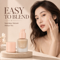 Fond de Teint Liquide Matifiant Anti-Brillance Waterproof Effet Flou Naturel Effet Verre Givré Maquillage Quotidien Marque Privée