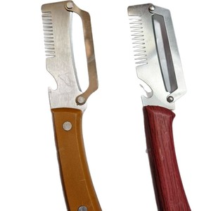Éplucheurs multifonctions en acier inoxydable pour fruits et légumes, utilisation manuelle avec manche en bois - Product Image 2
