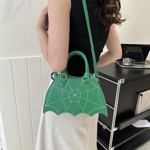 Nouvel Arrivage Sacs à Main et Sacs Bandoulière Unisexe de Créateur de Mode Gothique en PU Imperméable avec Broderie et Fermeture Éclair, Nouveauté Halloween Motif Araignée - Product Image 3