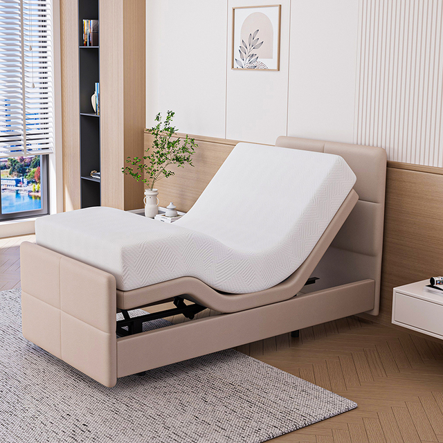 Modern Metal Home Furniture Headboard Set Remote Control Electric Bedroom Frame Smart Foldable Adjustable Bed for Hotel Use