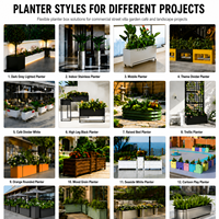 Support de Jardinière Surélevée en Métal Noir Personnalisé, Bac à Fleurs Extérieur, Séparateur pour Café, Patio, Balcon, Restaurant, Terrasse