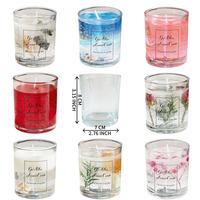 Handgemachte Moderne Sojawachs-Kerzen mit Niedlichem Blumen-Jasmin-Duft, Umweltfreundlich, Individuell für Weihnachten, Hochzeit, Geburtstag, im Glasgefäß