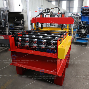 Macchina per Formatura Tetti ad Arco Controllata da PLC - Attrezzatura Motorizzata per Produzione di Tegole Metalliche Curve per Costruzioni Edili - Product Image 3