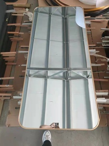 Phòng Khách Hình Chữ Nhật Đứng Gương Cao Vàng Cong Gương Tường - Product Image 2