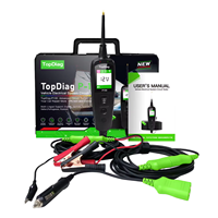 Probador de Circuitos Eléctricos Automotrices TopDiag P100 con Cable de 2M, Pantalla TFT a Color, 12V/24V