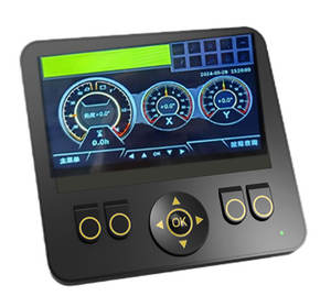 Panel de control de pantalla de visualización industrial de 5 pulgadas Protocolo CAN Keil C Idioma para equipos pesados Grúas Automatización Hecho de plástico - Product Image 1