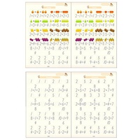 4 Livres Magiques d'Écriture en Espagnol, Cahier de Calligraphie Réutilisable Montessori, Jouet Éducatif pour Pratique des Lettres pour Enfants