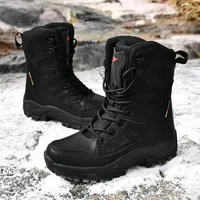 Bottes de randonnée montantes respirantes en cuir peluche pour femme, collection Hiver 2026 – Idéales pour la montagne, le trekking et le camping