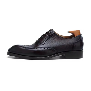Chaussures Richelieu pour Hommes en Cuir Véritable de Luxe, Artisanales, à Trois Coutures, Style Business Décontracté, Gravées, de Haute Qualité - Product Image 3