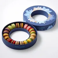 Boîtes Cadeaux Rigides en Carton pour Macarons, Personnalisées, Rondes, 20 Pièces, Haute Qualité, pour Macarons, Dattes, Pâtisseries, Desserts