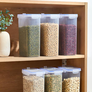 Contenants de stockage alimentaire essentiels pour la maison, boîtes rectangulaires empilables avec couvercle à clipser, pour la conservation de la fraîcheur, boîtes de rangement pour épices de cuisine - Product Image 4