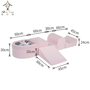 Ensembles d'équipements de jeu doux d'intérieur portables en mousse à mémoire de forme souple pour tout-petits et bébés, avec <span class=keywords><strong>piscine</strong></span> à balles - Product Image 2