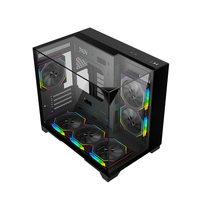 Boîtier de jeu MATX personnalisé AntarcChill ODM OEM, boîtier d'ordinateur de tour moyenne en verre trempé, boîtier PC ITX à trois côtés, boîtiers de jeu