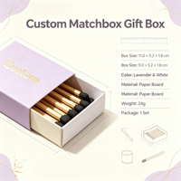 Boîte cadeau en papier personnalisée pour allumettes, emballage pour petits articles