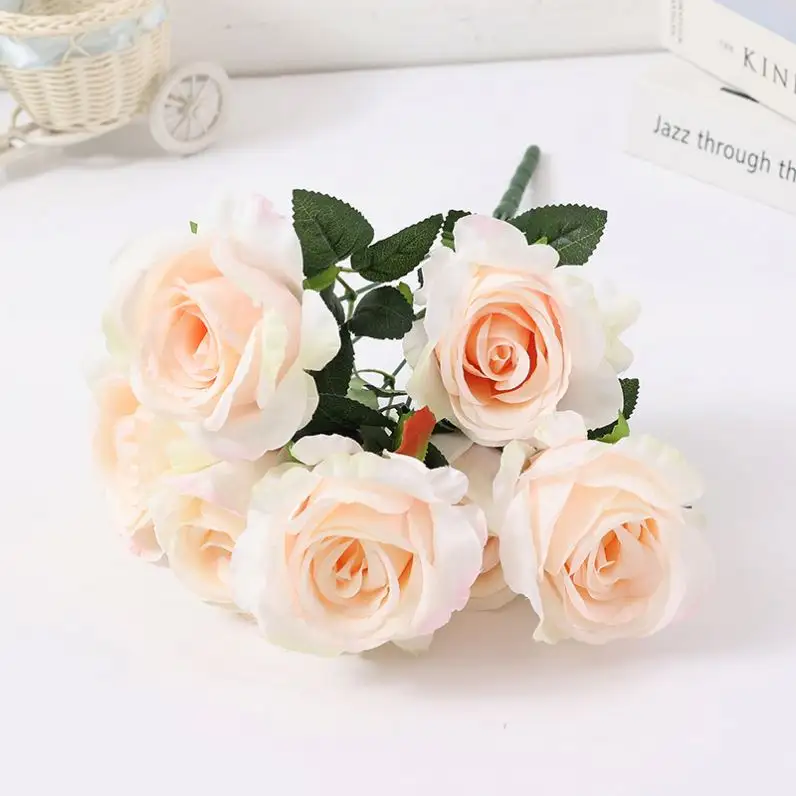 Simulation Hochzeits dekoration hält Blumen Großhandel Haupt dekoration 7 Köpfe Anna legte ein Bündel Rosen